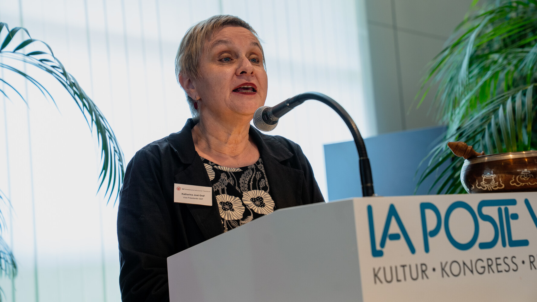 Katharina Jost Graf an der Delegiertenversammlung 2025 in Visp