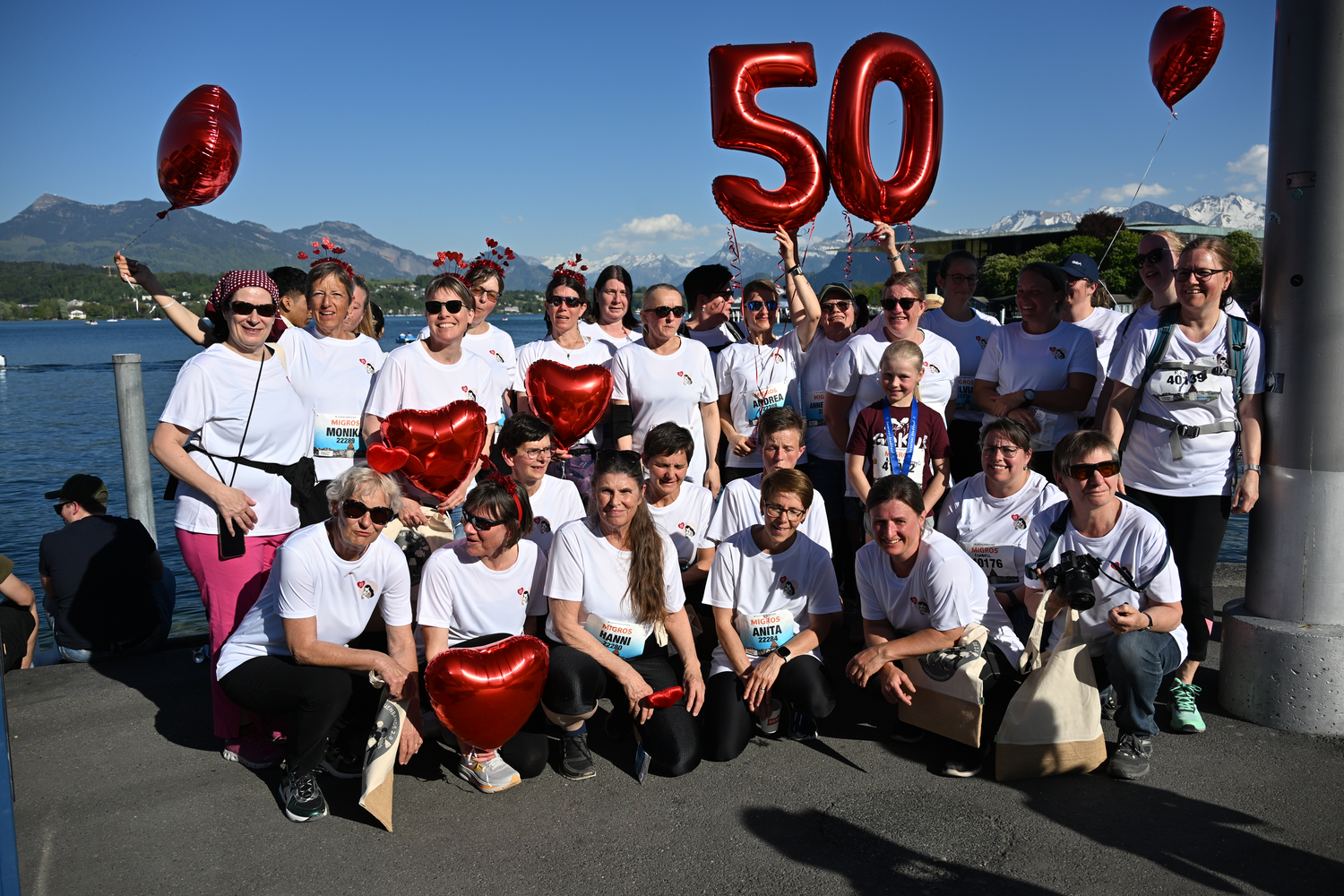Läuferinnen der Frauengemeinschaften Aadorf, Entlebuch und Kleinwangen-Lieli sowie vom Frauenbund Vorstand und Geschäftsstelle.