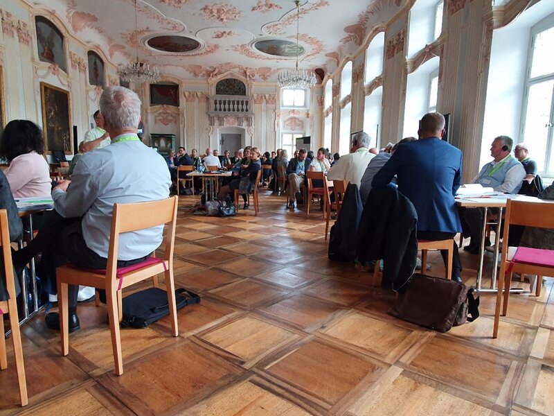 Blick in den Barocksaal des Klosters Einsiedeln