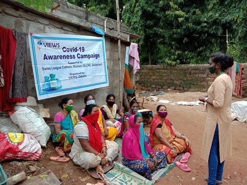Coronapräventionskampagne in Orissa, Indien. Foto: VIEWS