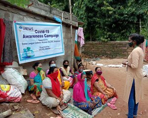 Coronapräventionskampagne in Orissa, Indien. Foto: VIEWS